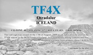 TF4X QSL image.